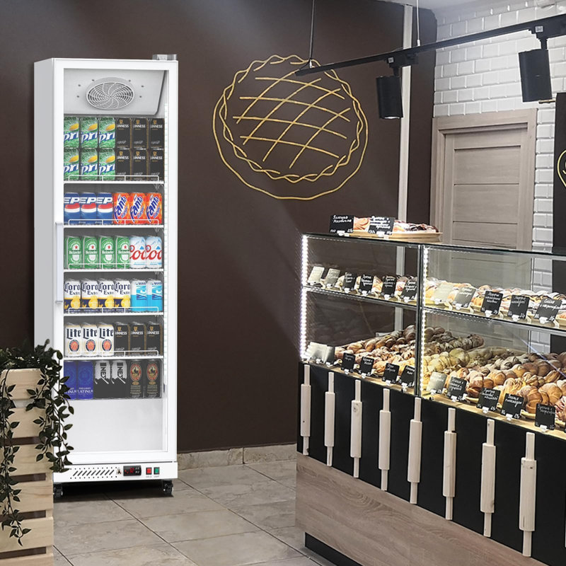 Réfrigérateur commercial pour boissons, 12,4 pieds cubes Pi. Réfrigérateur vertical à boissons