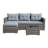 Cromford Wicker 3 - Person Patio Conversation Set with Cushions-1290525205