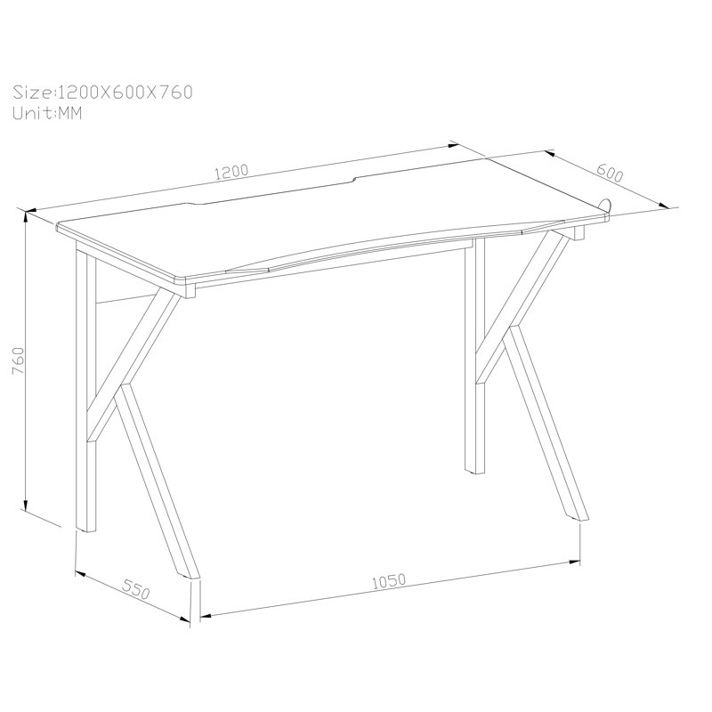 Nata Metal Base Computer Desk