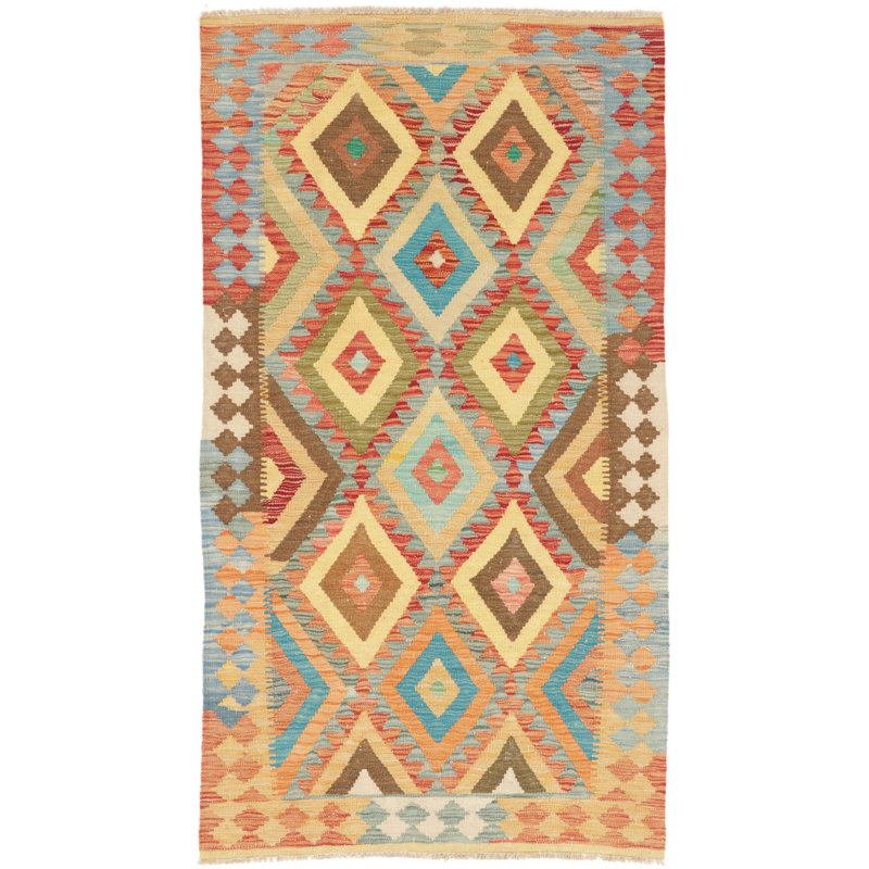 Southwestern Wool Hand Woven 102cm X 194cm Area Rug