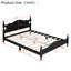 Lit plateforme moderne en bois massif rustique avec support de lattes durable-421656470-421656464