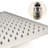 Ceiling Mounted Shower System In Brushed Nickel With Handheld And 10" Head - Generates Natural Rainfall Feeling, Self-Cleaning Nozzle, Conforms To American Standard Installation Requirements, Wall &-126353151