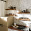 Ensemble de 4 tablettes murales flottantes en bois pour la salle de bain, la cuisine et le salon-1065745053