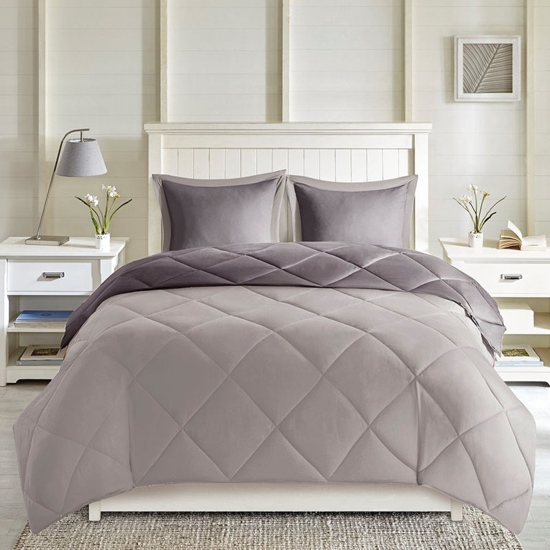 Édredon 3M avec répartition uniforme de la chaleur et taies décoratives avec matelassage losangé