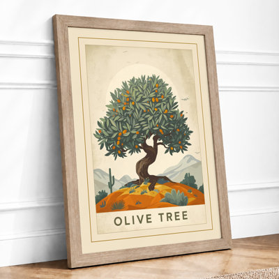 Olive Tree Botanical - Framed Print