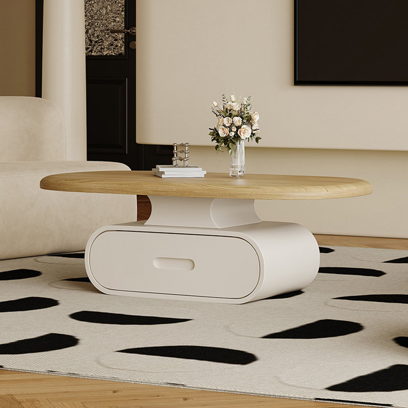 Table basse ovale en bois