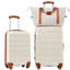 Valise Hardshell 2 pièces + valise à roulettes avec serrure TSA légère 20 po + 24 po-129384296