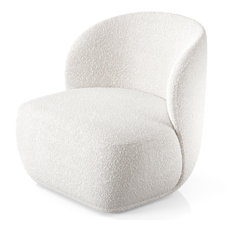 Fauteuil de chambre blanc et doré Gracie Mills