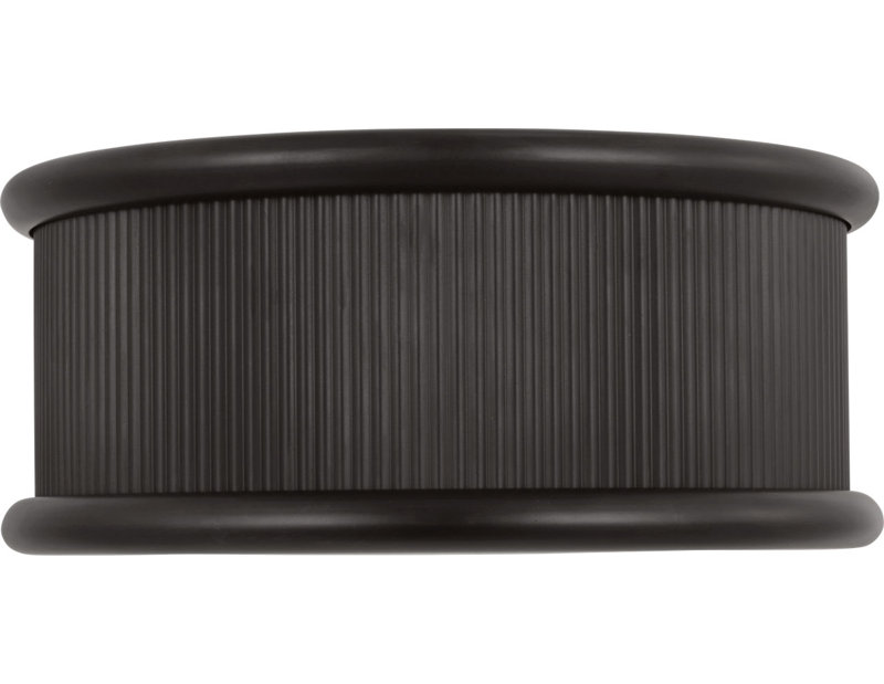 Ritz Flush Mount, Aged Iron, 6" H x 14" W x 14" D
