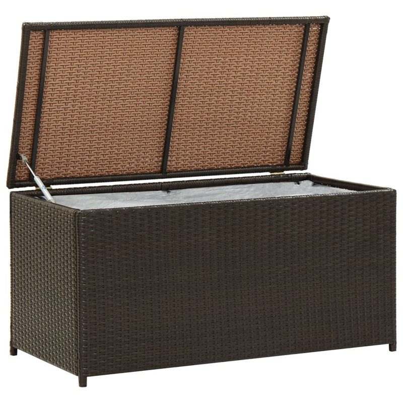 WFX Utility 100cm W 250L Wicker Deck Box, Black/Brown