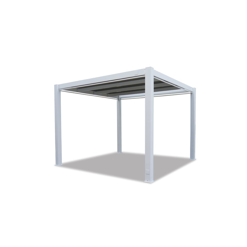 Lisson Elwood 12 Ft. W x 12 Ft. D Metal Pergola, Gray/White