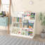 Bibliothèque pour enfants et organisateur de rangement pour jouets, étagère à livres multifonctionnelle en bois pour enfants avec présentoir à bibliothèque