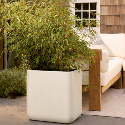Pot à fleurs cubique H15 "intérieur / extérieur Kute Nest - Humeur éthérée - ouverture de pot 12"