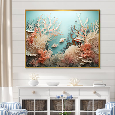 «Watercolor Fish Dance Collage», reproduction sur toile