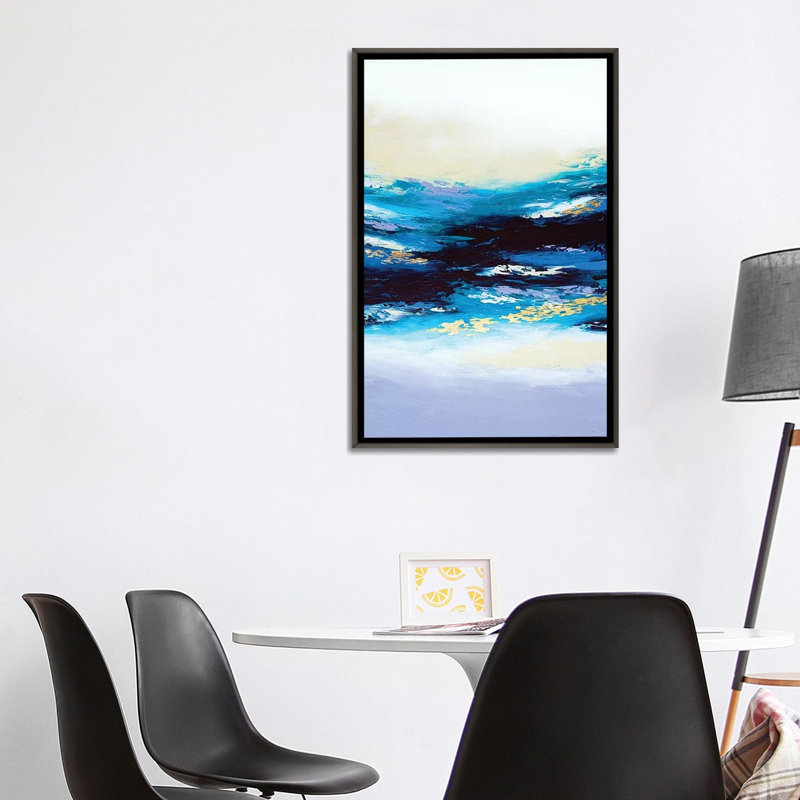 «Deep Serenity» par Spell rebond Fine Art - impression d'art graphique, H 40 po x l 26 po x P 1,5 po, Toile avec cadre gris