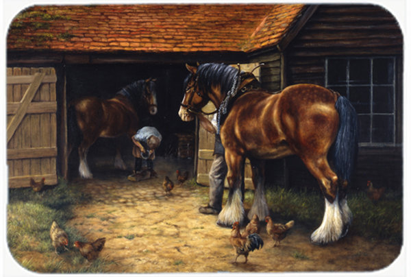 Planche à découper en verre caroline et cheval de blacksmith
