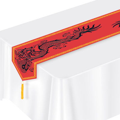 Chemin de table asiatique imprimé