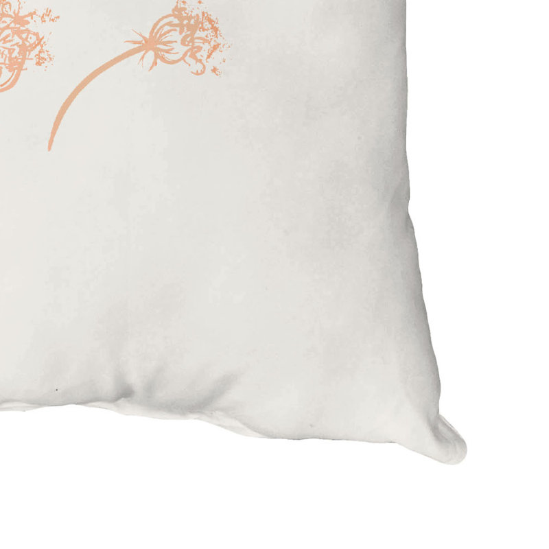 Floral Outdoor Reversible Throw Pillow, Orange