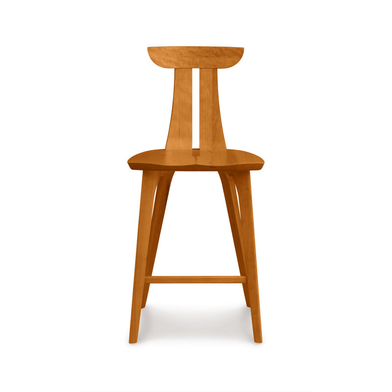 Estelle solid wood stool, Cerisier d'automne, Tabouret de comptoir (assise de 26 po de hauteur)