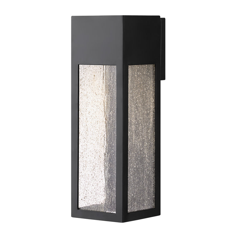 Rook Integrated LED Outdoor Flush Mount, Satin Black, 6.5W, 15" H x 4.8" W x 4.8" D