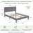 Upgraded Velvet Upholstered Platform Bed with Adjustable Headboard, Reinforced & Quiet Design, No Box Spring Needed, Sturdy Wood Slat Support, Easy Assembly-1115971815-1129005726