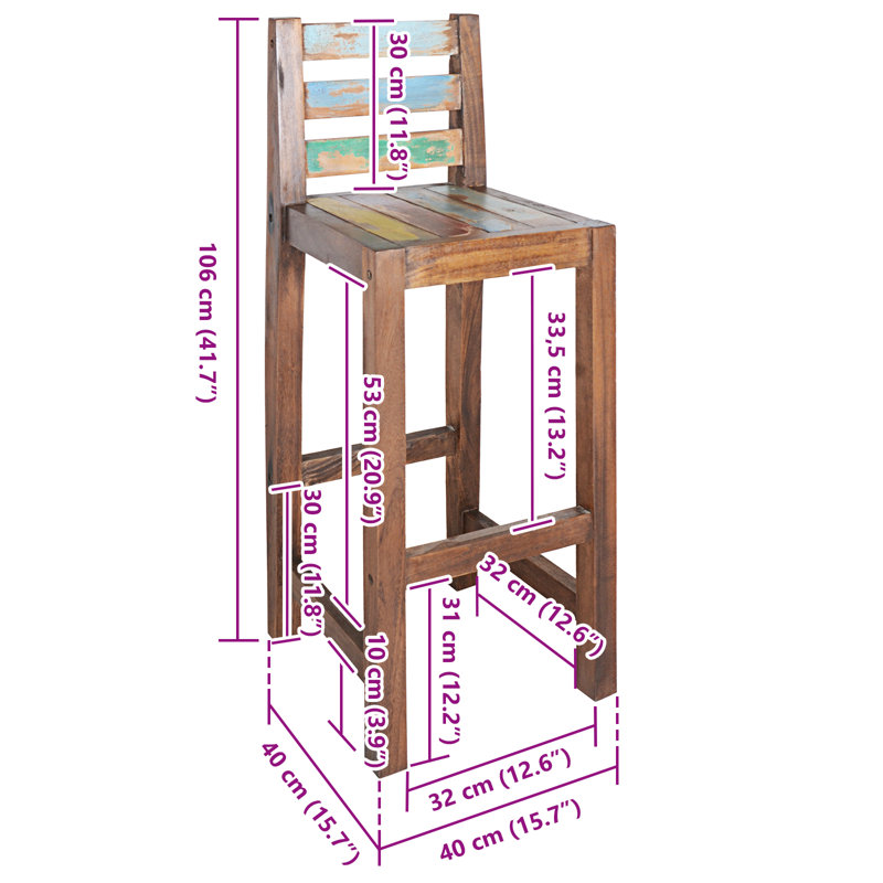 Tannum Solid Wood Stool