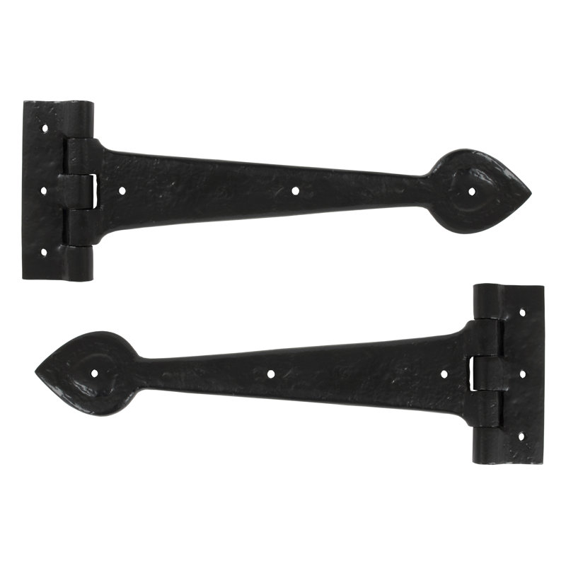 Pair Door Hinges, 10.7cm H x 30.8cm W x 1.5cm D