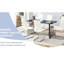 Table en marbre noir et 6 chaises en polyuréthane blanc avec structure stable pour une base familiale