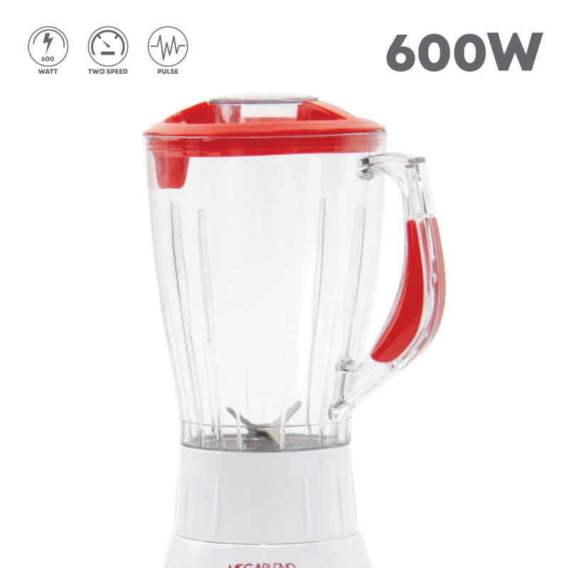 SQ Professional Mega 2 Speed 1500ml Countertop Blender, Maroon Red