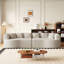 Canapé modulaire courbé à quatre places Chenille-517320843