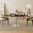 Square Faux Marble Dining Table with Titanium Gold Legs (31.5")-1932917940