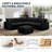 Otina 95.4'' Upholstered Sofa, Cloud Sofa, L Shaped Sectional Sofa Couch Modular Sofa with Ottoman for Living Room Office Apartment-367875529