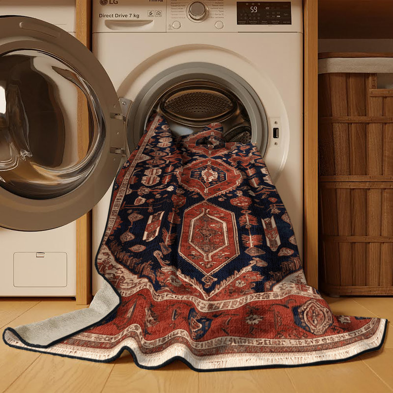 Tapis brun lavable à la machine