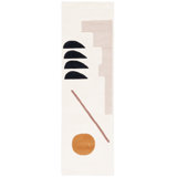 Alessandra Wool Abstract Area Rug in Ivory / Brown