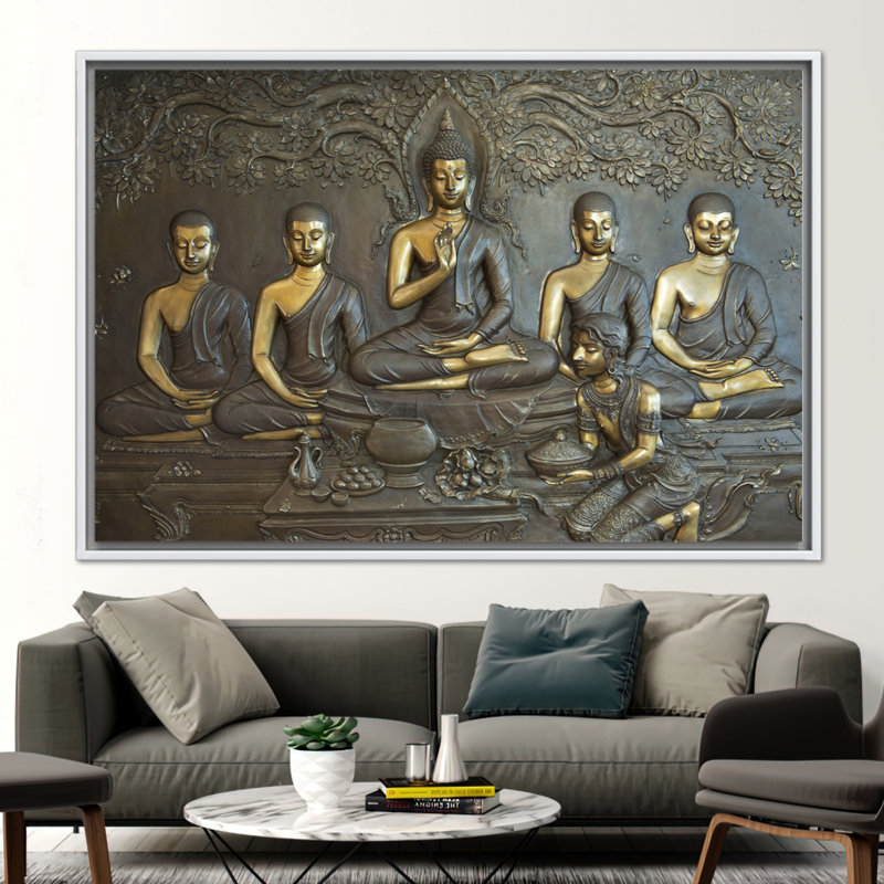 Print on Canvas, White, Framed Print without Mat, 70 cm H x 100 cm W