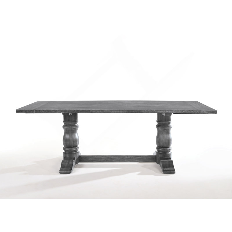 Leventis Weathered Gray Finish Dining Table