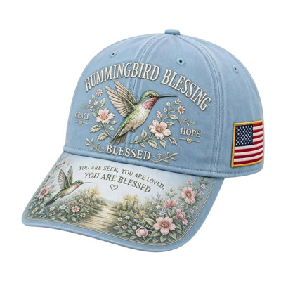 Hat caps  Blessing Baseball Cap Vintage Floral Washed Cotton Hat With  Flag Patch Inspirational Sun Hat For Women