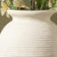 Grand vase en céramique de 12,5 pouces, de style blanc et rustique, adapté à divers environnements dans toute la maison. Version 4