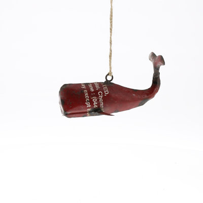 Ornement suspendu en métal baleine