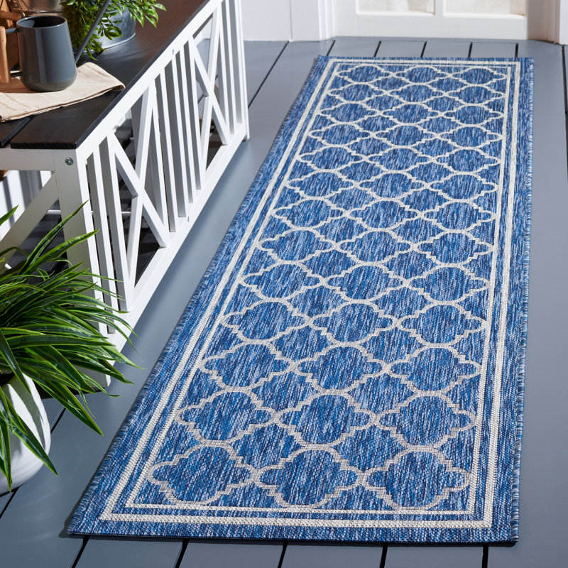Alminas Performance Geometric Indoor/Outdoor Area Rug, Runner 2'3" x 8'