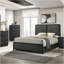 Grand lit tapissier noir Burton