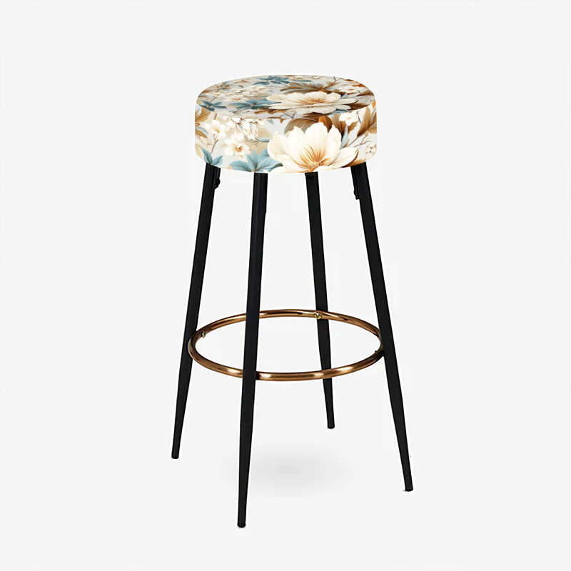 Ensemble de 2 tabourets de bar Vintage Florals VII