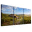 «Stone Farmhouse Amidst Rolling Vineyard Hills», ensemble de 3 toiles murales-133443878