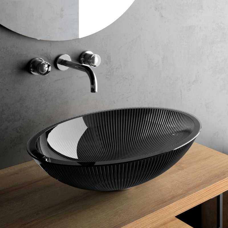 Lina 20'' L Bathroom Sink, Black