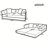Multifunctional Double Sofa Bed With High Elasticity Sponge And Corduroy Fabric For Comfort And Versatility