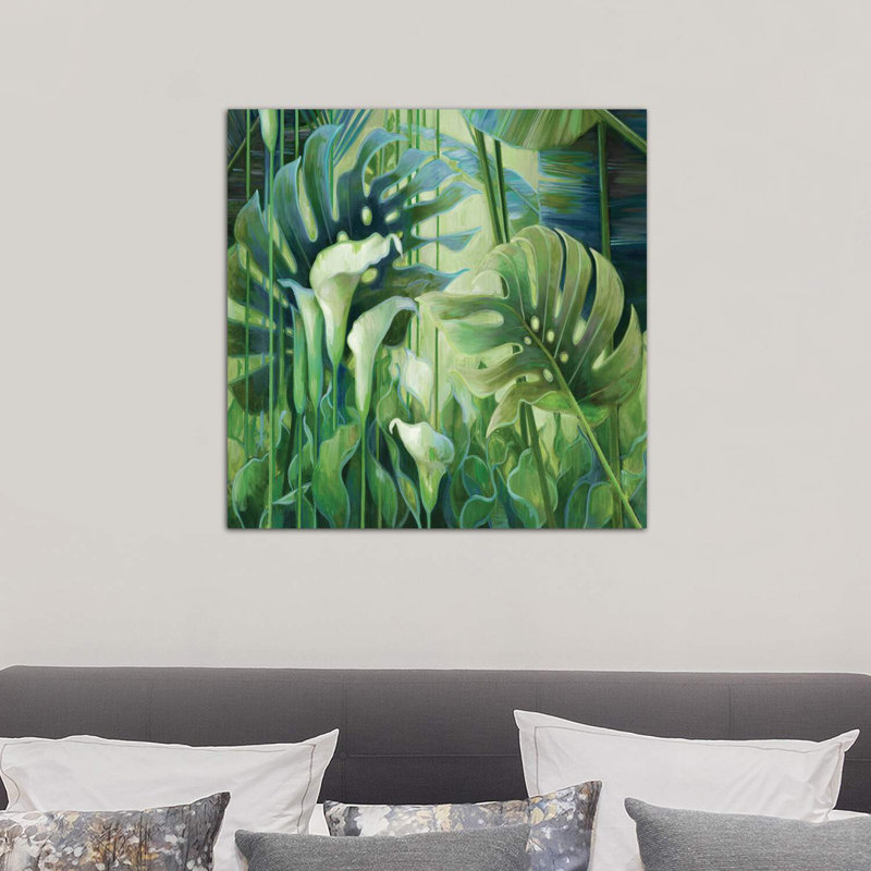 Tropical Garden 1 Piece Wrapped Canvas Painting, 66.04 cm H x 66.04 cm W x 3.175 cm D