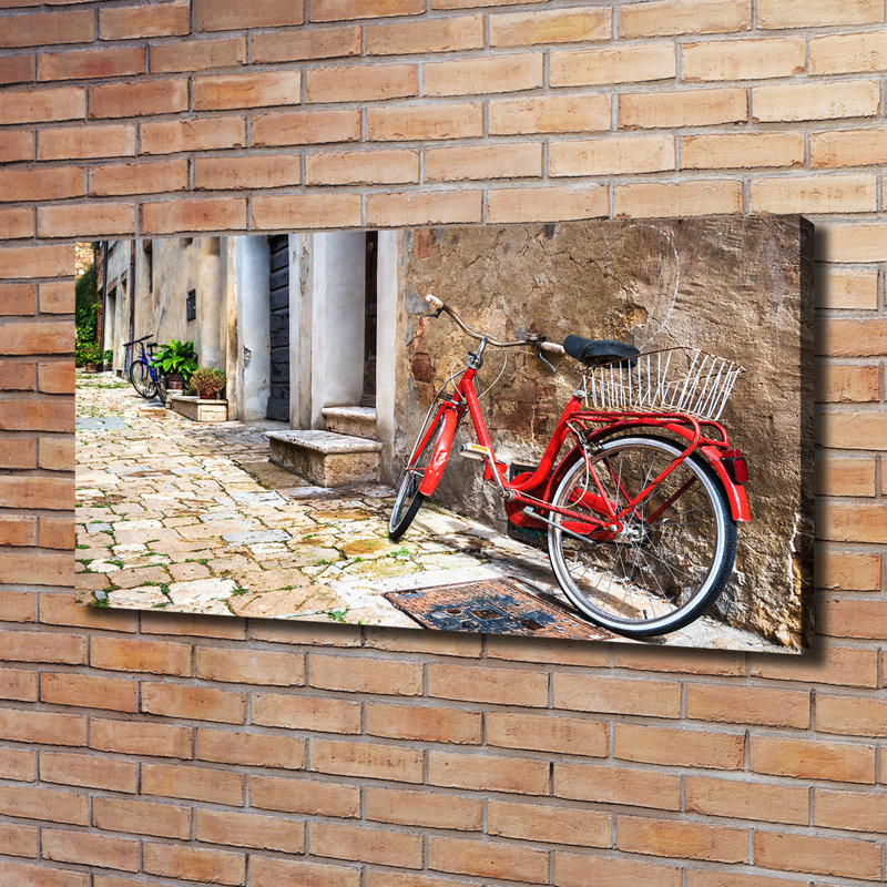Red Bicycle - Wrapped Canvas Print