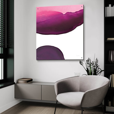 Wrought Studio 'Swish Of Magenta 3' by Piper Rhue Acrylic Glass Wall Art, 36" x 36"