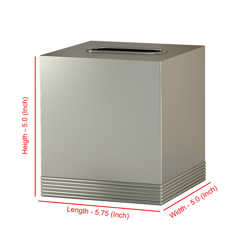 Special Tissue Box Cover, Pewter