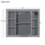 Armoire de rangement murale de salle de bain 35 po x 28 po, armoire à pharmacie, armoire de salle de bain moderne avec miroir, armoire à miroir avec 6 tablettes ouvertes-1476457538